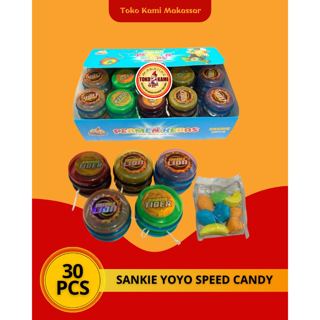 Sankie Permen Yoyo Speed Candy Enak Isi 30 Mainan Jadul