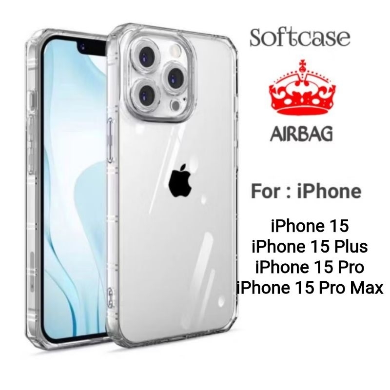 Case airbag iPhone 15 Pro Max Plus silikon cover bening / case iphone 15 / case iphone 15 pro case i
