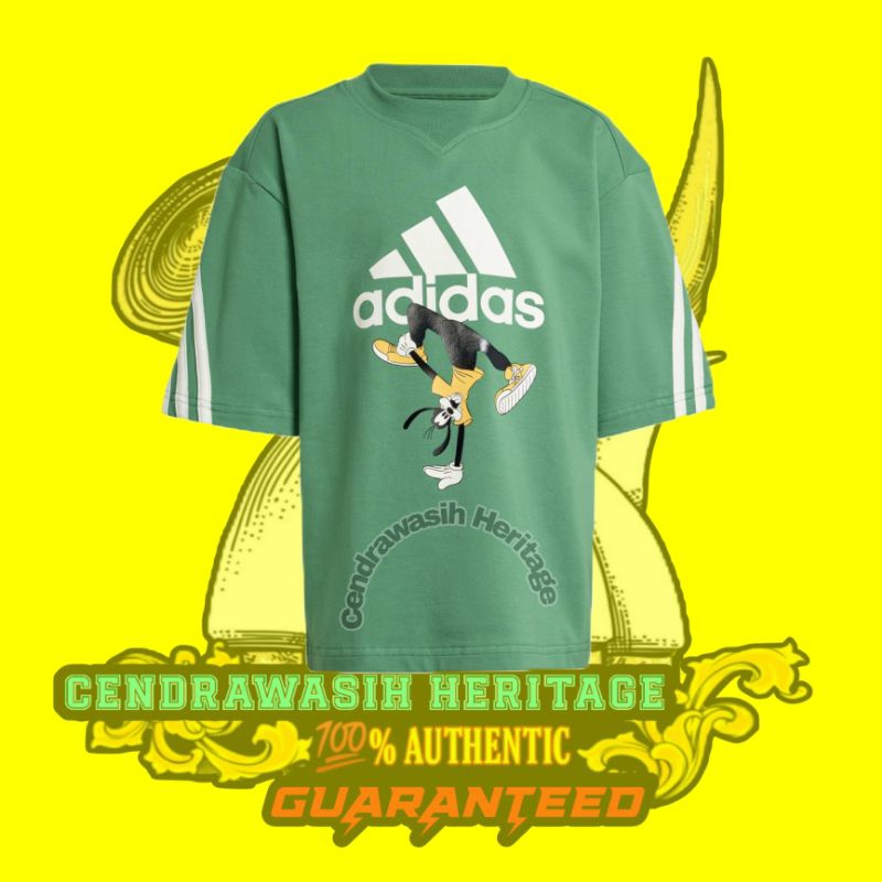 Adidas Kids Disney Mickey Mouse Preloved Green 100% Authentic