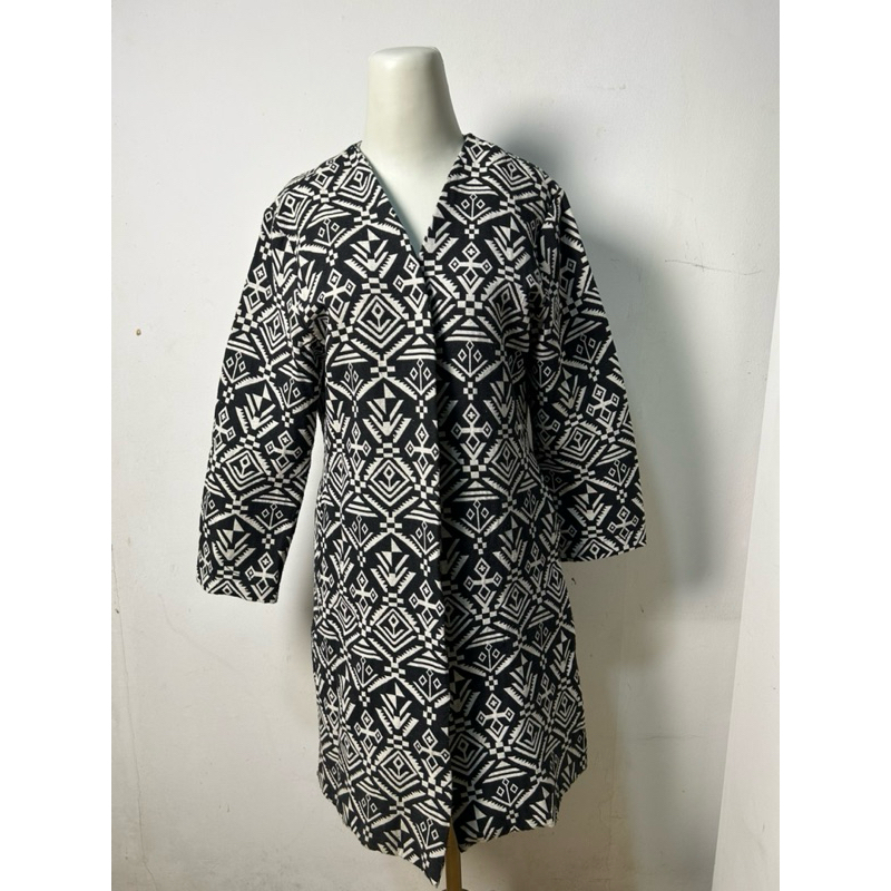 coat outer blazer winter spring wanita monochrome PRELOVED