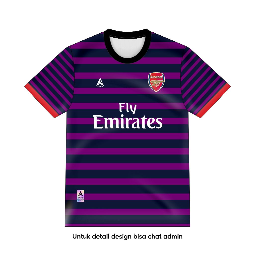 ATHLETIC SPORTWEAR - Jersey Vintage Bola Fantasy Arsenal Away 2012-13 Fullprinting Casual - Atasan