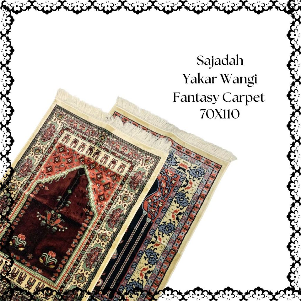 Sajadah Yakar Fantasy/Sajadah Wangi/Sajadah Parfum/Sajadah Sholat/Sajadah  Bludru Tebal/Sajadah Blud