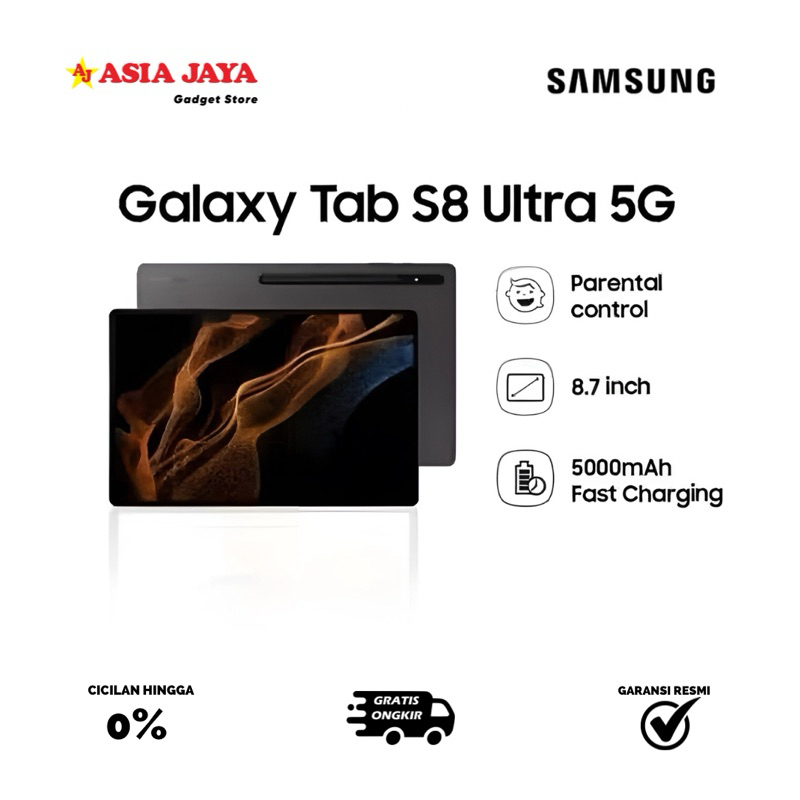[Ex Display] SAMSUNG GALAXY TAB S8 ULTRA 5G RAM 12/256GB Kelengkapan Fullset Original SAMSUNG
