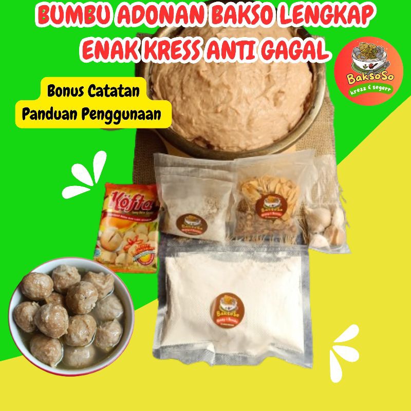

Bumbu Adonan Bakso Instan Lengkap Tinggal Tuang