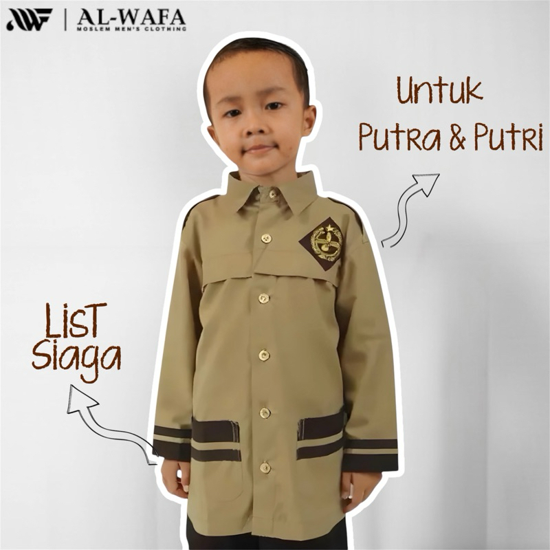 Al-Wafa Seragam Pramuka Siaga List Putra/Putri Sekolah