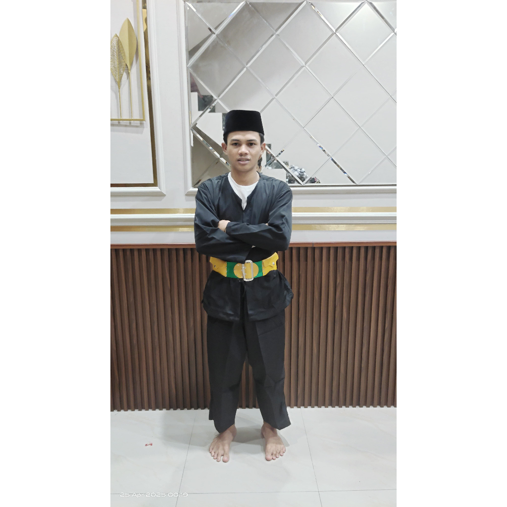 DISKON BAJU PANGSI SETELAN SABUK DAN PECI PAKAIAN ADAT BETAWI LENGKAP UNTUK ANAK LAKI LAKI DEWASA