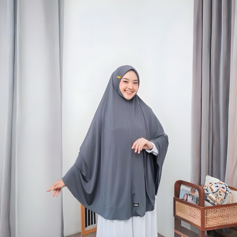 Amelia Jilbab Dagu Jumbo XXXL Jersey Premium – Hijab Umroh Haji Instan Adem Big Size