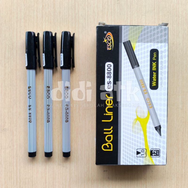 

Pulpen Tanda Tangan Ball Liner Esco 1.0mm 1 Pak (12 Pcs)