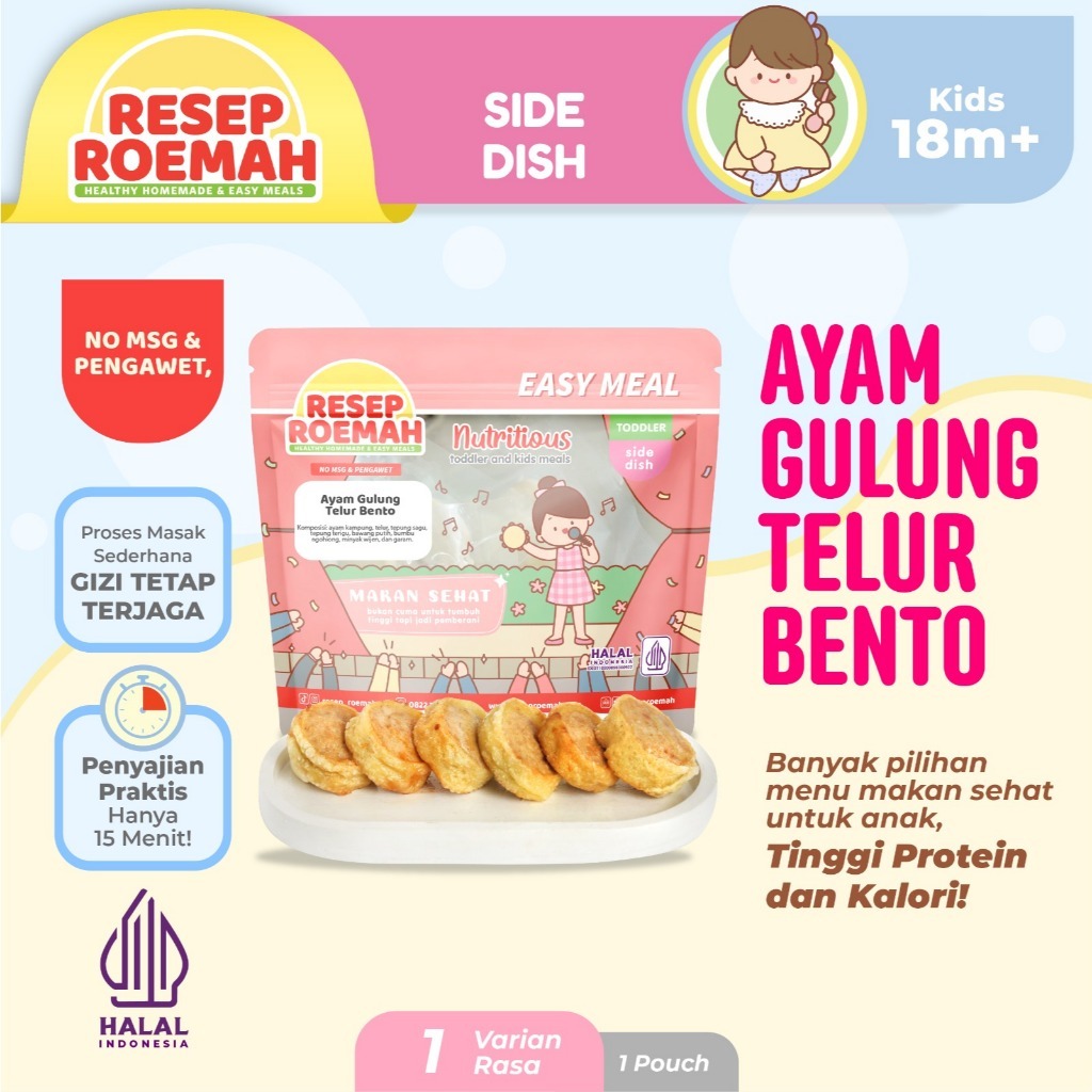 

Resep Roemah Ayam Gulung Telur Bento / Egg Chicken Roll Bento / Makanan Sehat Anak Balita / Kids Healthy Homemade Frozen Food / No MSG