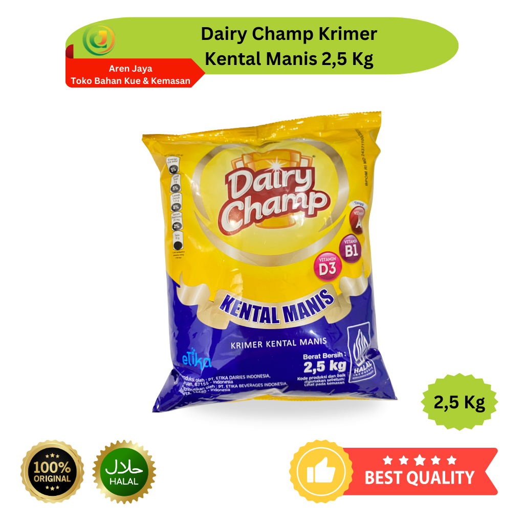 

Dairy Champ Susu Krimer Kental Manis Pouch Kemasan Bantal 2,5 Kg Original