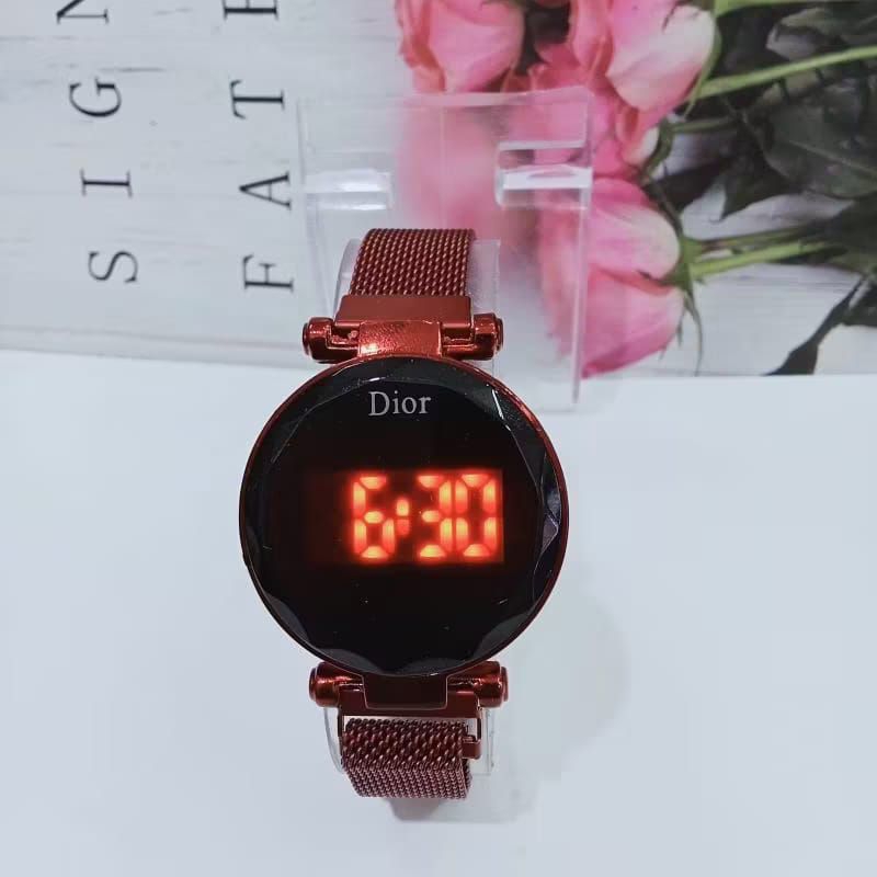 Jam Tangan Magnet LED Wanita