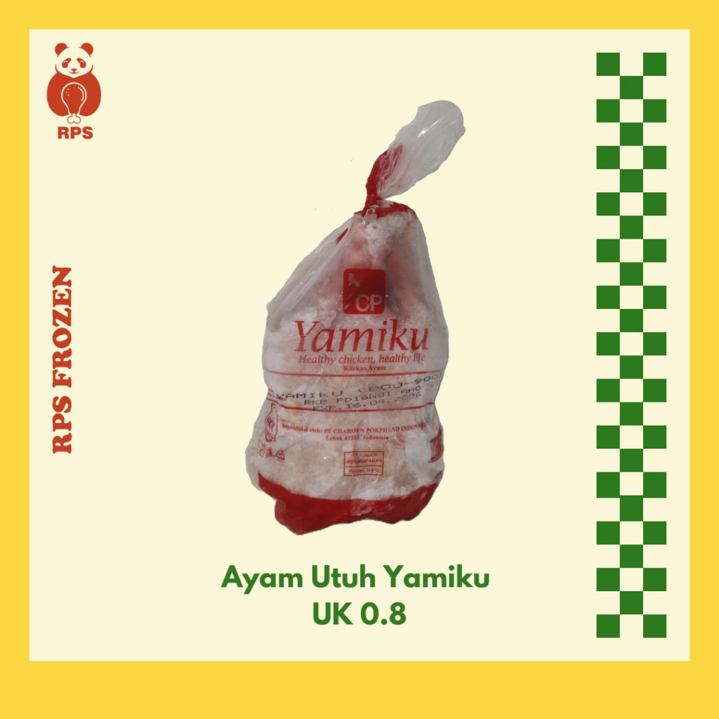 

Ayam Utuh Yamiku 800 - 900 gram, ayam ukuran 0.8