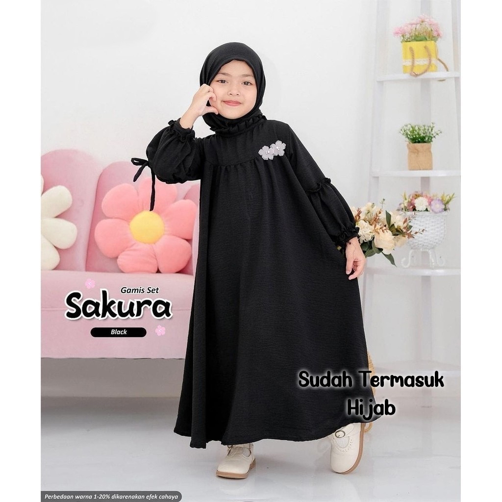 Trend Gamis Sakura Anak Perempuan Muslim