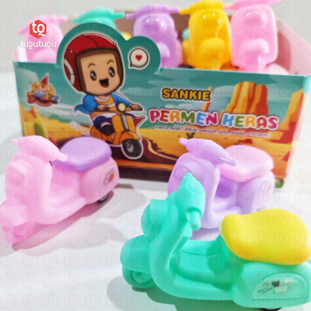 Permen Scooter Vespa Motor Mini Rasa Buah Viral