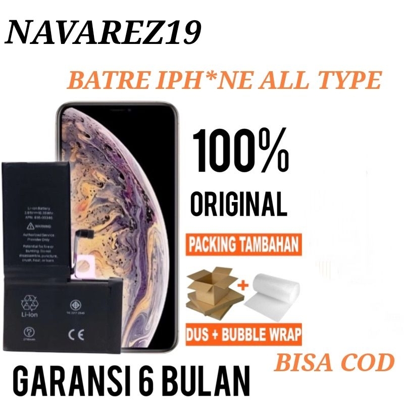 Batre Battery Baterai Batrai Batere iPhone 5s 5G 6 6S 6+ Plus 6S Plus 7 7+ Plus 8G 8+ Plus X XS XR