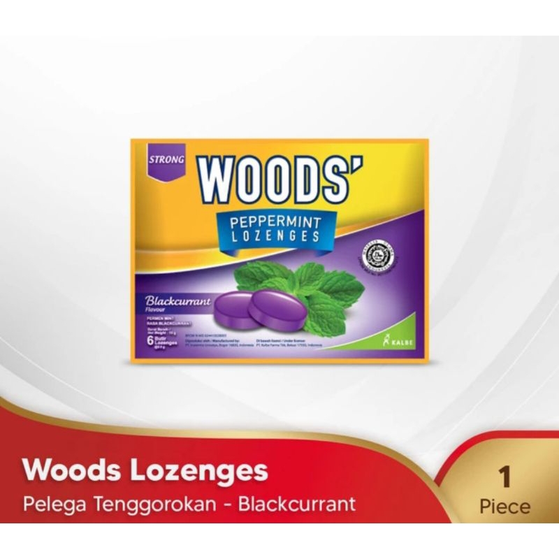 

WOODS LOZENGES BLACKCURRANT PELEGA TENGGOROKAN