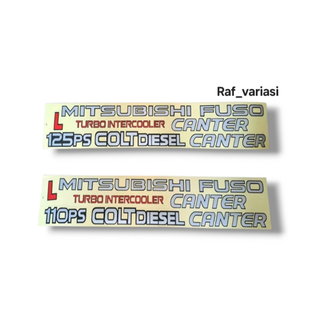 Stiker Mitsubishi fuso canter 125ps 110ps / sticker fuso canter / stiker canter 125ps 110ps
