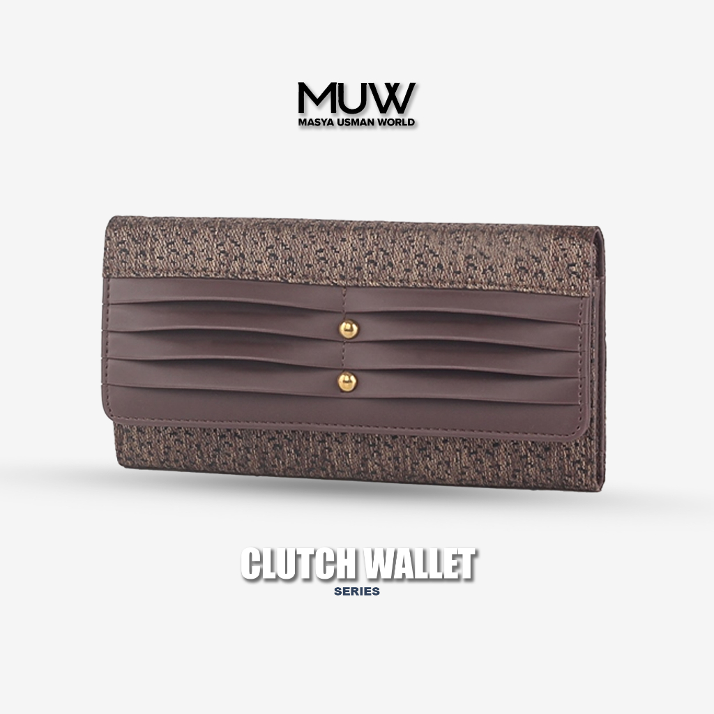 Dompet Panjang Wanita Leonardo Coklat Murah Dompet Lipat Panjang Kulit Kartu Cewek