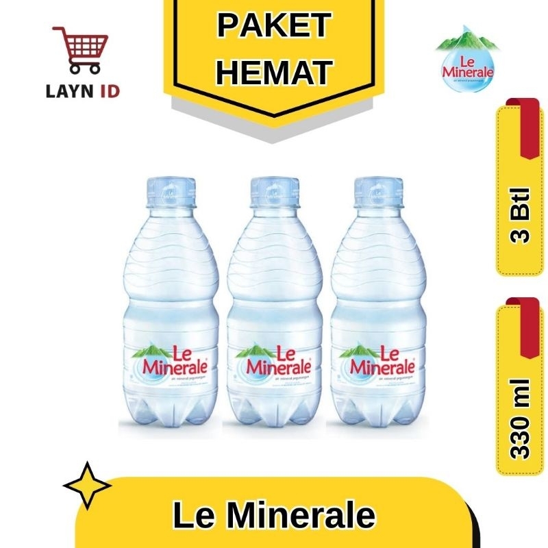 

Le Minerale PAKET HEMAT 3 BOTOL - Air Mineral Botol 330 ml