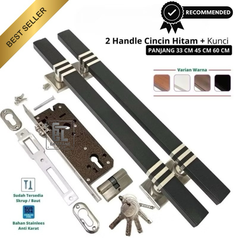Handle pintu rumah minimalis stainless steel 35cm 45cm 60cm 80cm  || gagang pintu | tarikan pintu | 