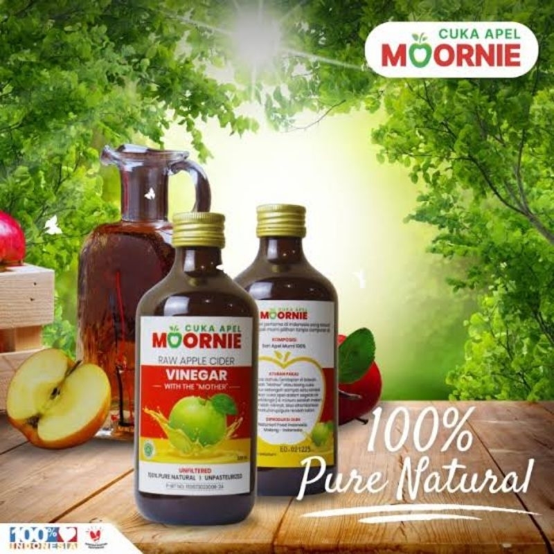 

Cuka Apel Moornie 330ml Raw Apple Cider Vinegar With The Mother