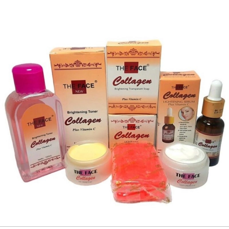 [ paket ] cream collagen the face paket bpom/ the face collagen 100% original bpom