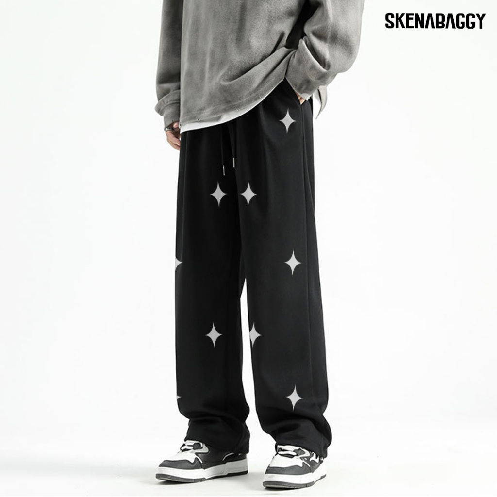 SKENA BAGGY - Stars Baggy Pants Celana Skena Pria skena outfit