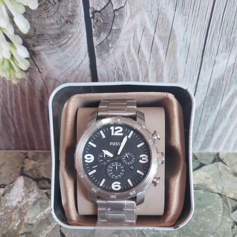 Watch Chronograph Steinless Steel Silver For Man (JR1353) Free 1x Ganti Baterai