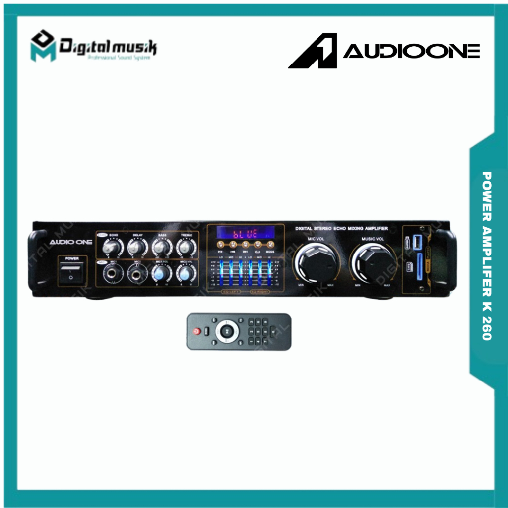AUDIO ONE Power Amplifier K 260 Original - Kualitas Premium - DIGITAL MUSIK