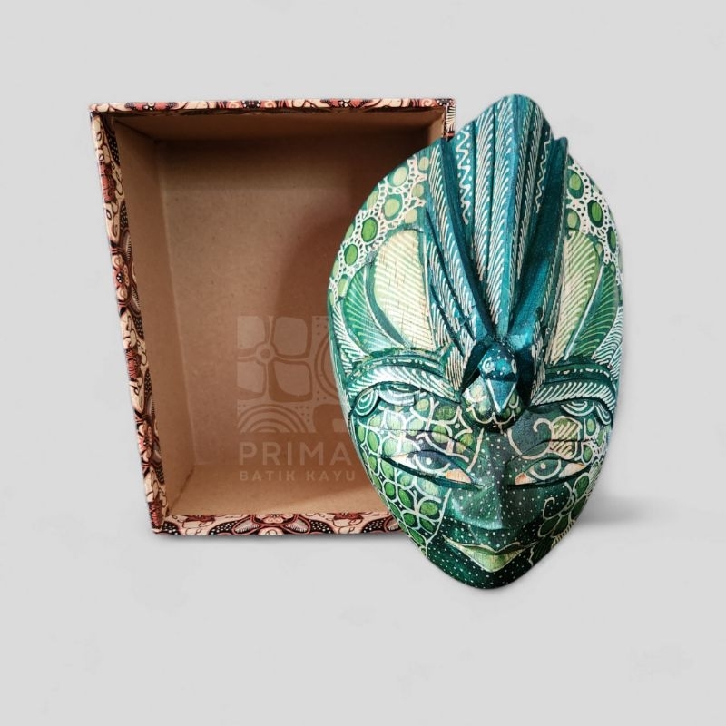Topeng Box Batik Kayu Topeng Merak Topeng Panji Hiasan Dinding Oleh oleh khas Indonesia Hampers Trad