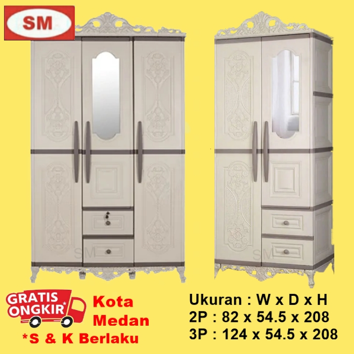 LEMARI PAKAIAN TRANSFORM CABINET CLASSIC- OLYMPLAST - OTC 03/02 PC