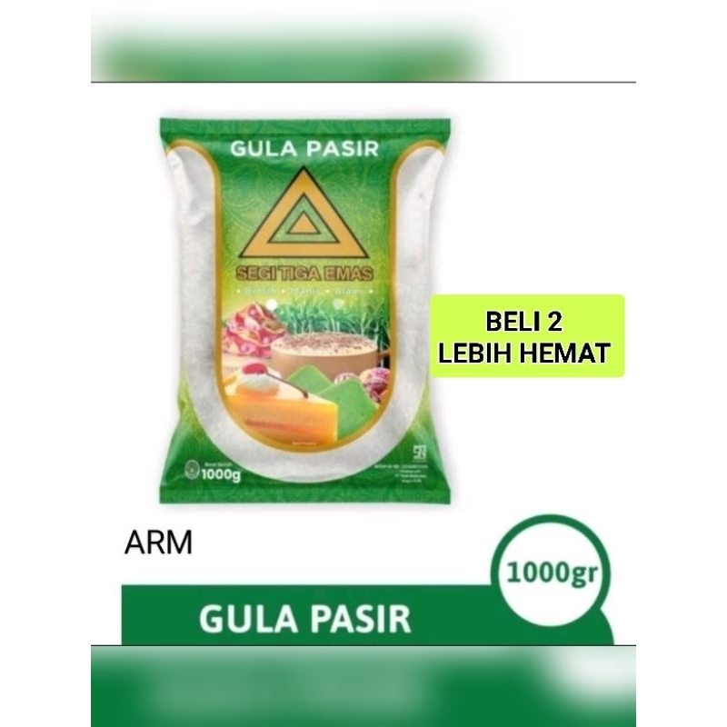 

Gula Pasir Segitiga Emas 2x1000gr (Promo Hemat)