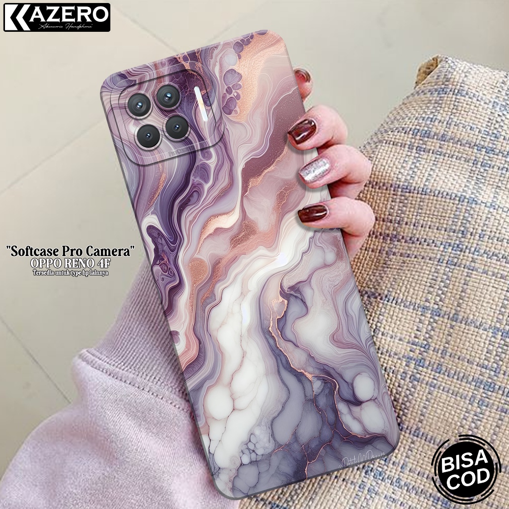 Softcase Pro Camera OPPO RENO 4F - Fashion Case Abstrak - Case OPPO RENO 4F Terbaru - Casing OPPO RE