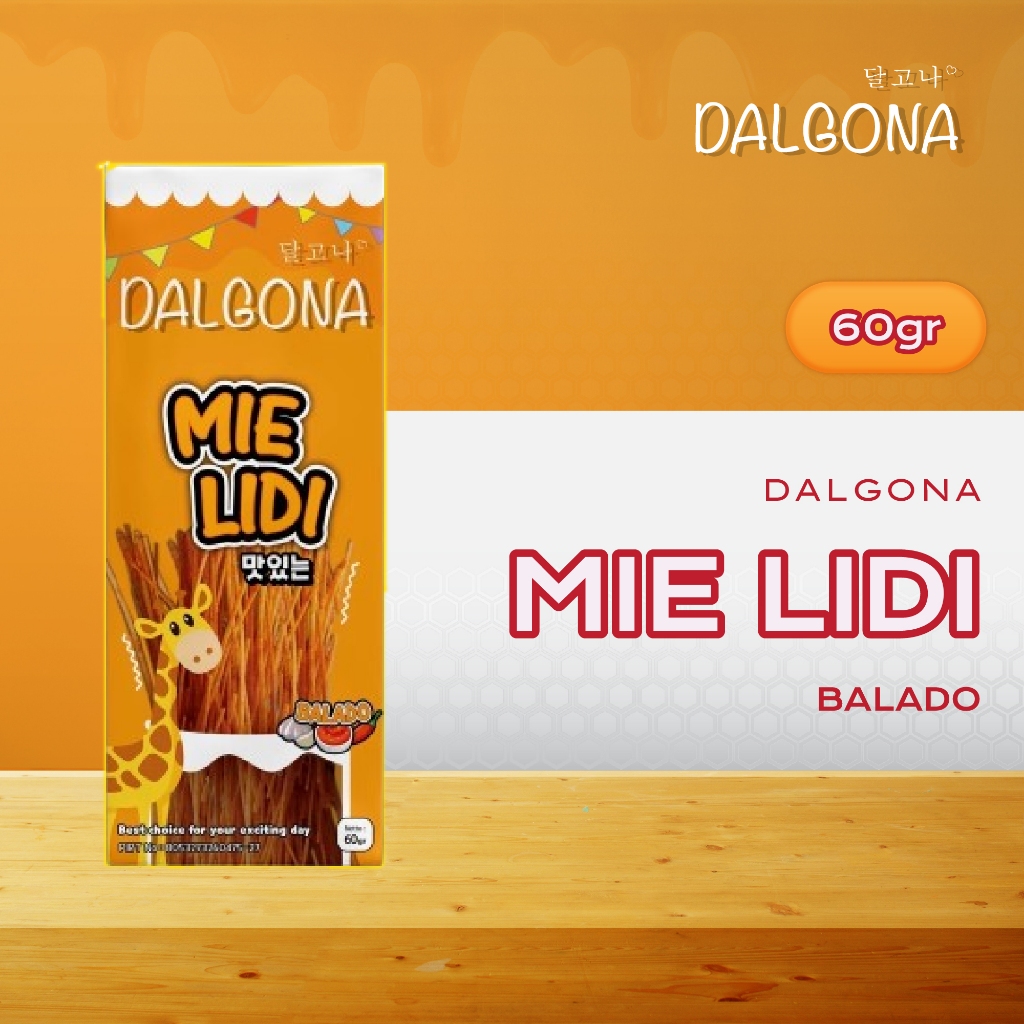 

Dalgona - Mie Lidi cemilan instan rasa balado / 60 gram