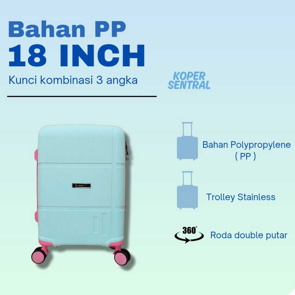 Koper Kabin 001 18 Inch - Koper Bahan PP Tahan Banting Koper Kabin Pesawat Murah