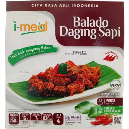 

iMeal Lauk Makanan Siap Saji Balado Daging Sapi 100 gram