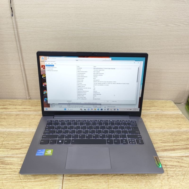 Laptop Second Lenovo Ideapad Slim 3 Core i5-1155G7 Ram 8gb Ssd 512gb Fhd Ips