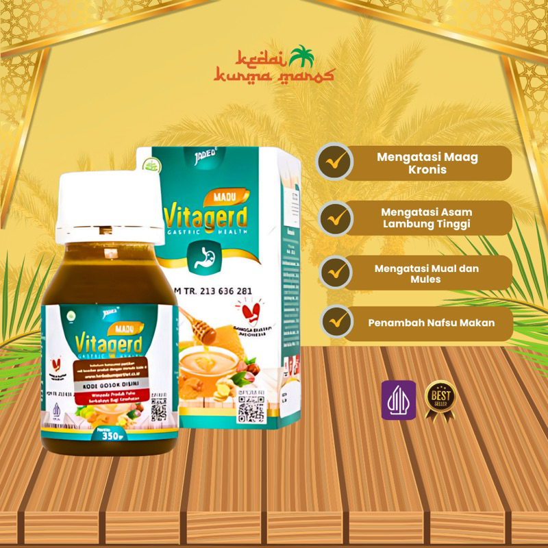 

Madu Vitagerd 100% Herbal Asli Obat Asam Lambung Vita Gerd Ampuh BPOM Atasi Mual, Maag dan Gerd
