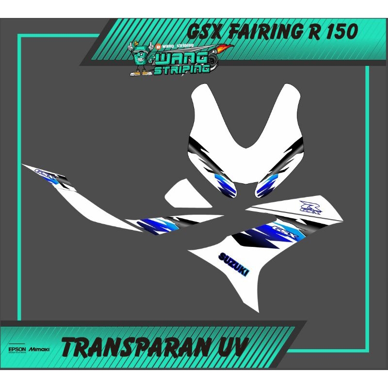 STRIPING STICKER GSX 150 FAIRING R TRANSPARAN VERSION ORIGINAL SERIES