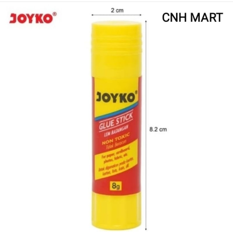 

1 Pcs Glue Stik Lem Kertas Joyko 8 Gram GS -09 - Glue Stik Joyko - Lem Stik 8 Gram Kuning Merah