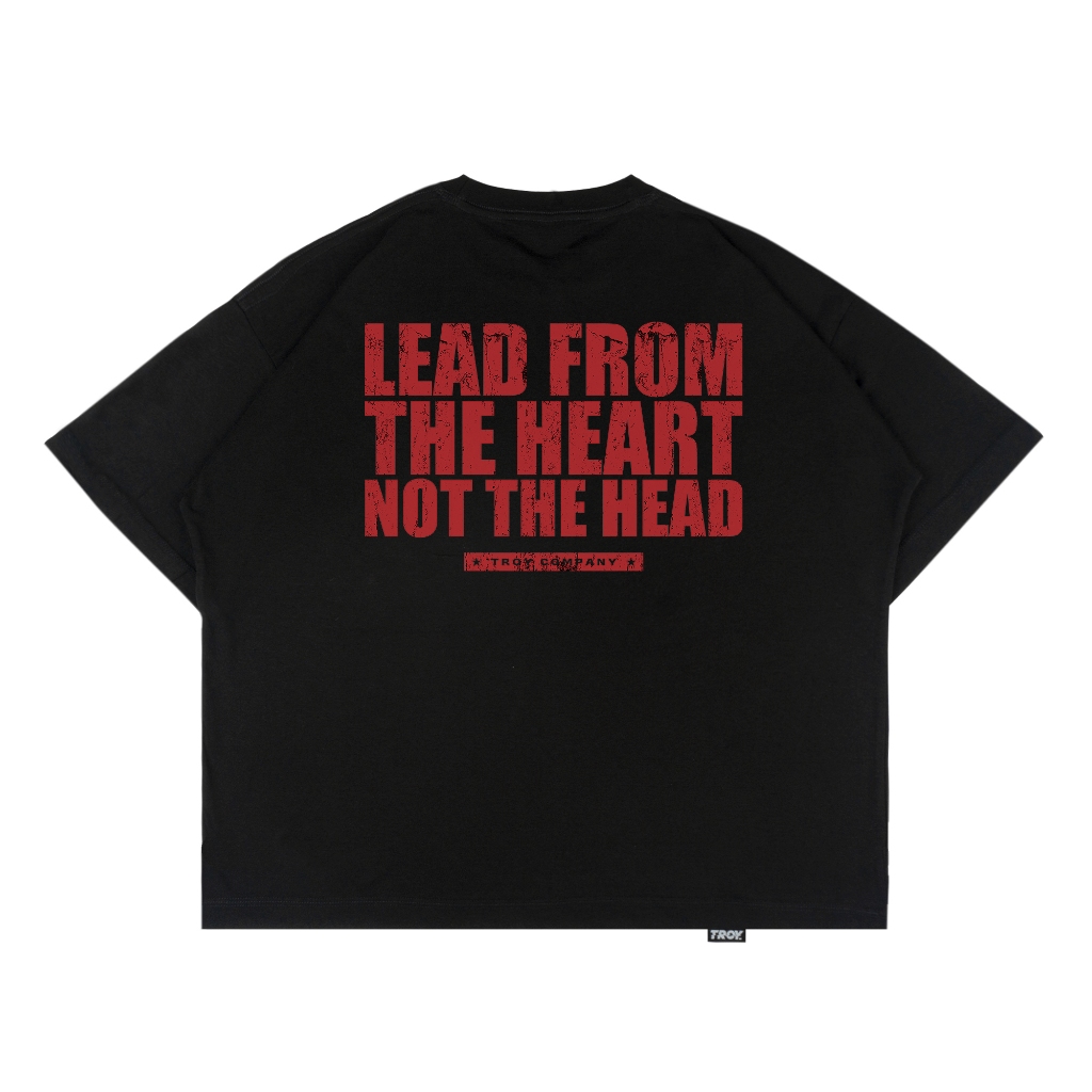 Troy Company Boxy Oversize Tshirt Black Lead - Kaos Boxy Oversize Hitam Lengan Pendek MBD 3107