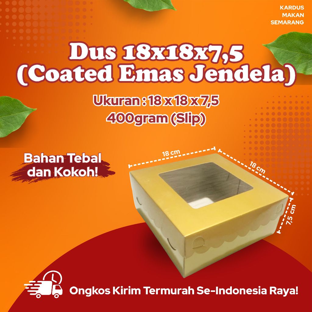 

Dus Rendyra 18x18x7,5 Jendela Makanan 18cm x 18cm x 7,5cm Duplex Coated Renda Window Roti Box Berkat Kardus Kue Coated Tebal 350 gram Kotak Makan Nasi Bolu Roti Kue Snack Cookies Ikan Goreng Box Ikan Goreng Bakar Nila Kakap Bandeng Pisang Paket Lengkap