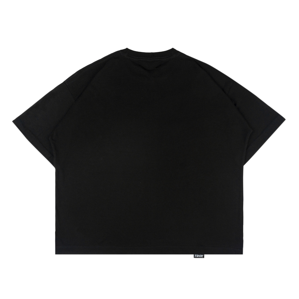 Troy Company Tshirt Boxy Oversize Black Work - Kaos Boxy Oversize Hitam MB 3109