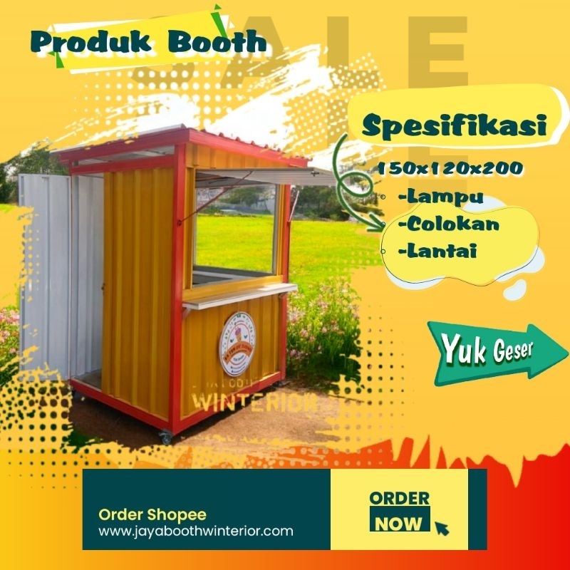 Booth Kontainer / 150X120X200 / Booth Container / Gerobak Kontainer / Booth Stand / Gerobak / Geroba