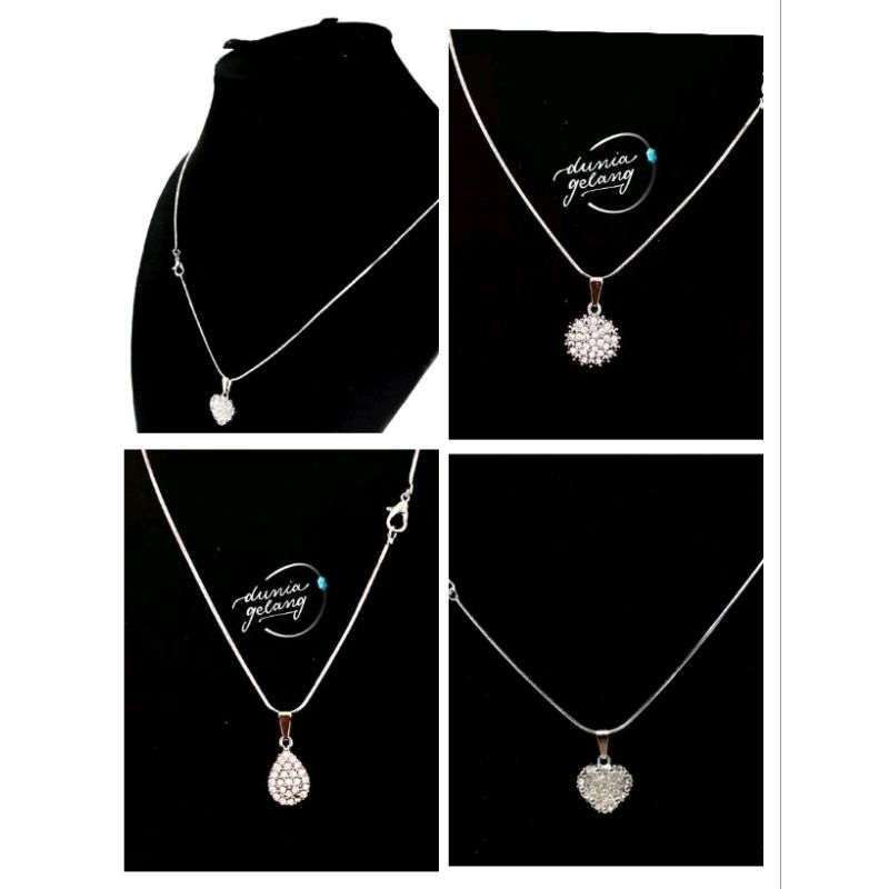 Kalung Titanium Silver Kalung Wanita Kalung Stainless Wanita Pria