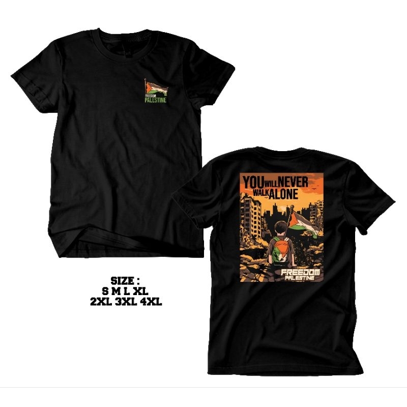 JEBER KAOS LOGO FREEDOM PALESTINE / BAJU YNWA PALESTINA