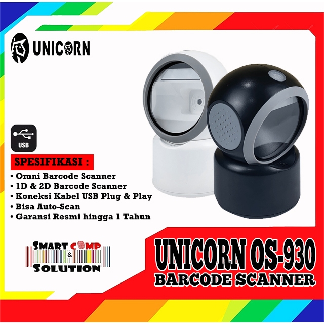 Barcode Scanner Omni IWARE OS930 / OS-930 / OS 930 Wired USB 2D QR CODE - Setara Kassen KO720