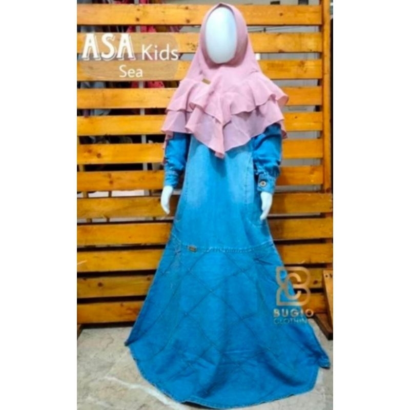 Baju Gamis Jeans Anak Merk Bugio
