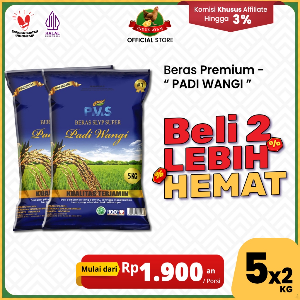 

Beras Premium PADI WANGI 5 kg (Paket) - Beras Premium - Harum Pandan - Pulen - Beras Kristal - Produk Indonesia