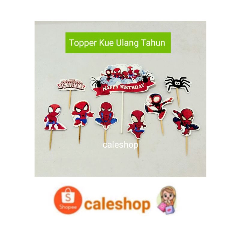 Topper Kue Ulang Tahun Anak Spiderman